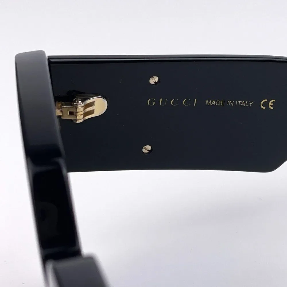 BRAND NEW Gucci GG0956S 003 Oversized Black Grey LOGO Women Sunglasses